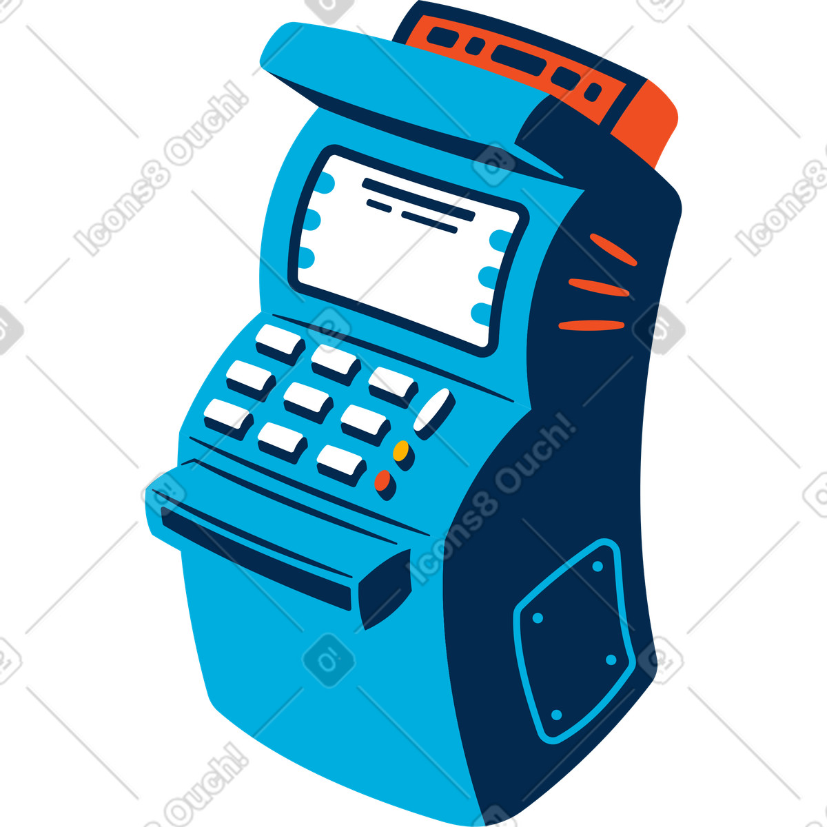 ATM illustrazione in stile Flame scarica in PNG, SVG