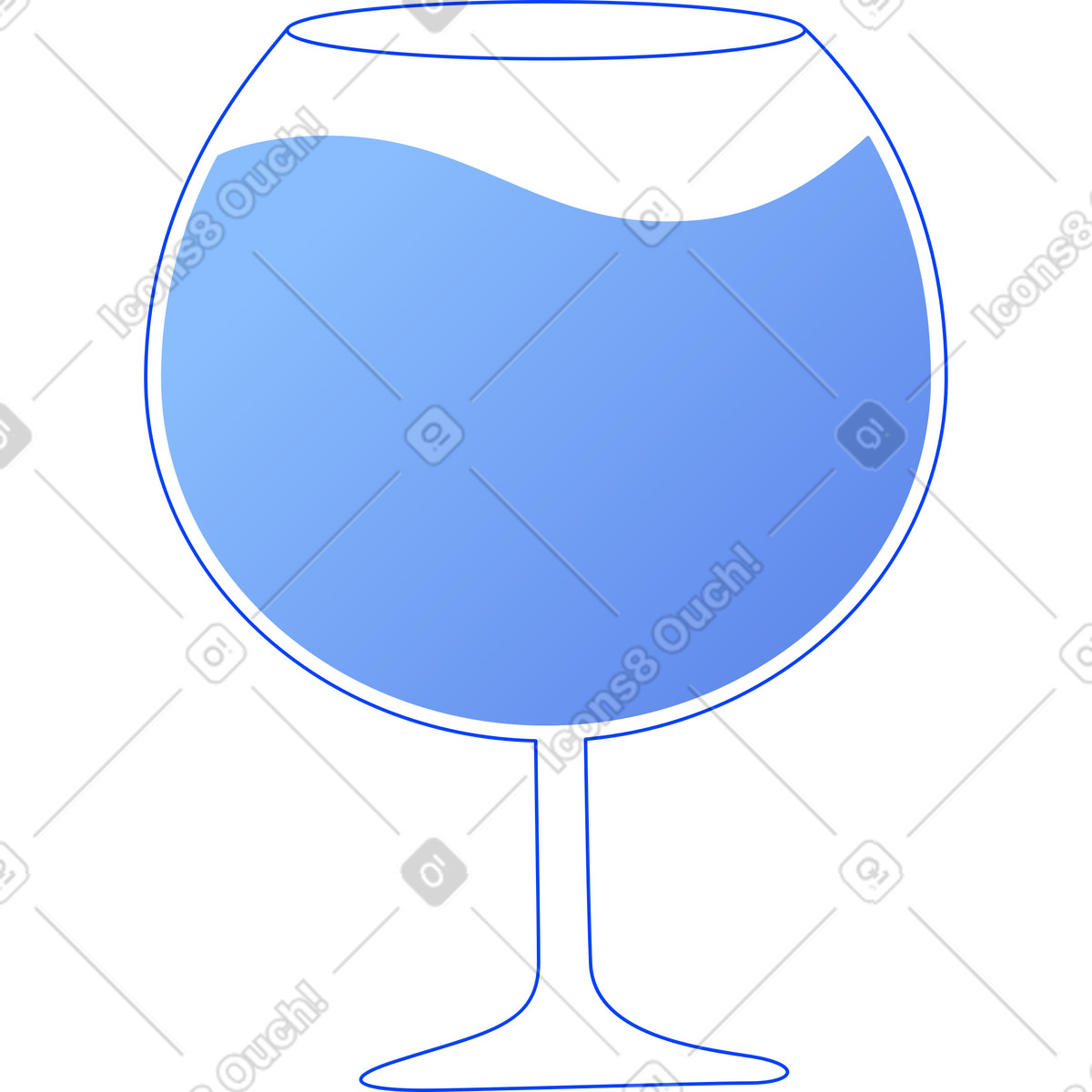 Buddy スタイルの ワイングラス のイラストをPNG、SVG形式でダウンロード