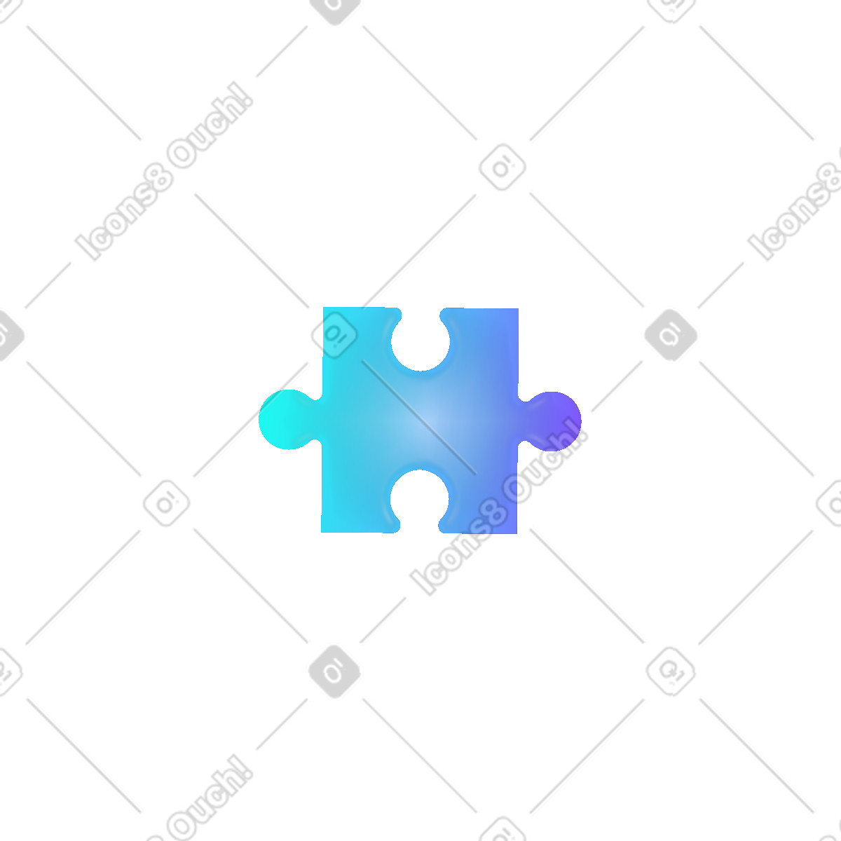 Puzzle piece illustration in Pure style download in PNG, SVG