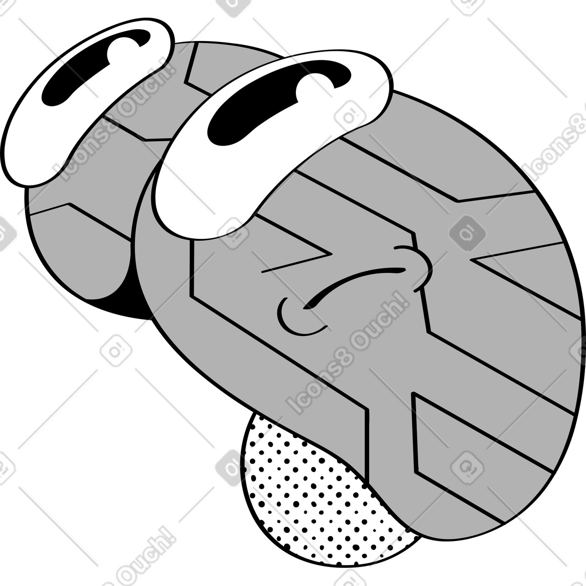 Ilustração de Cérebro em no estilo Looney para baixar em PNG, SVG