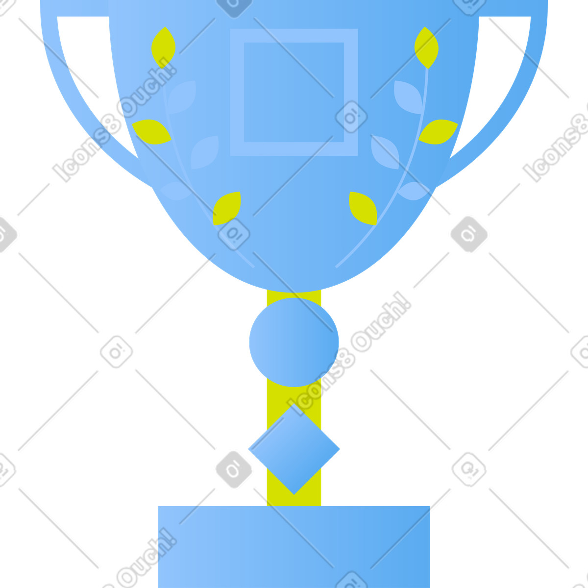 Trophy illustration showcasing winning achievement clipart graphics available in PNG and GIF