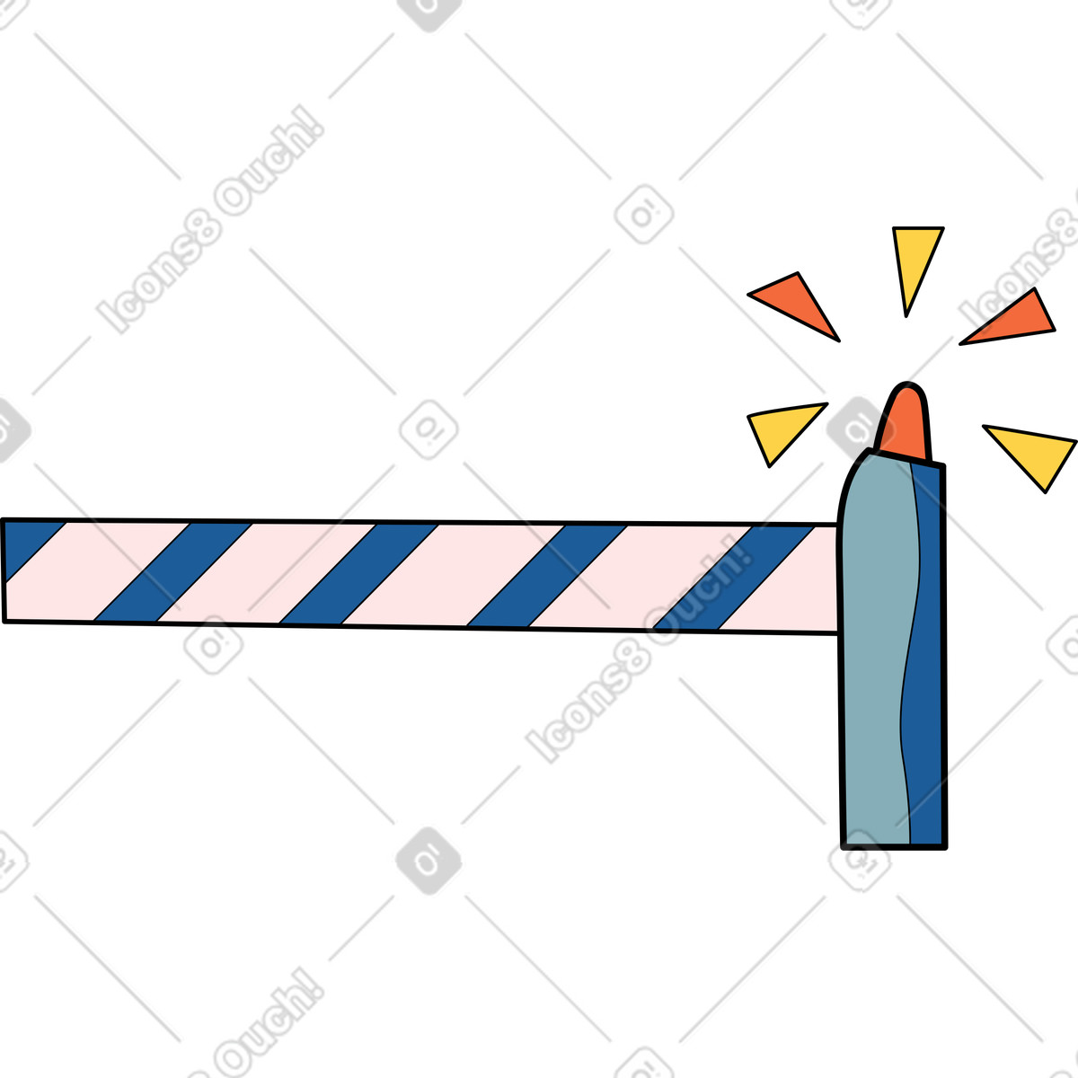 Barriere-Illustration im Surr-Stil als Download in PNG, SVG