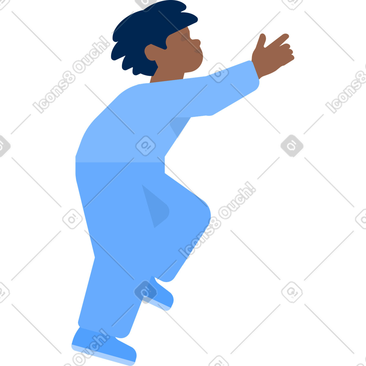 Kid illustration in Urban style download in PNG, SVG