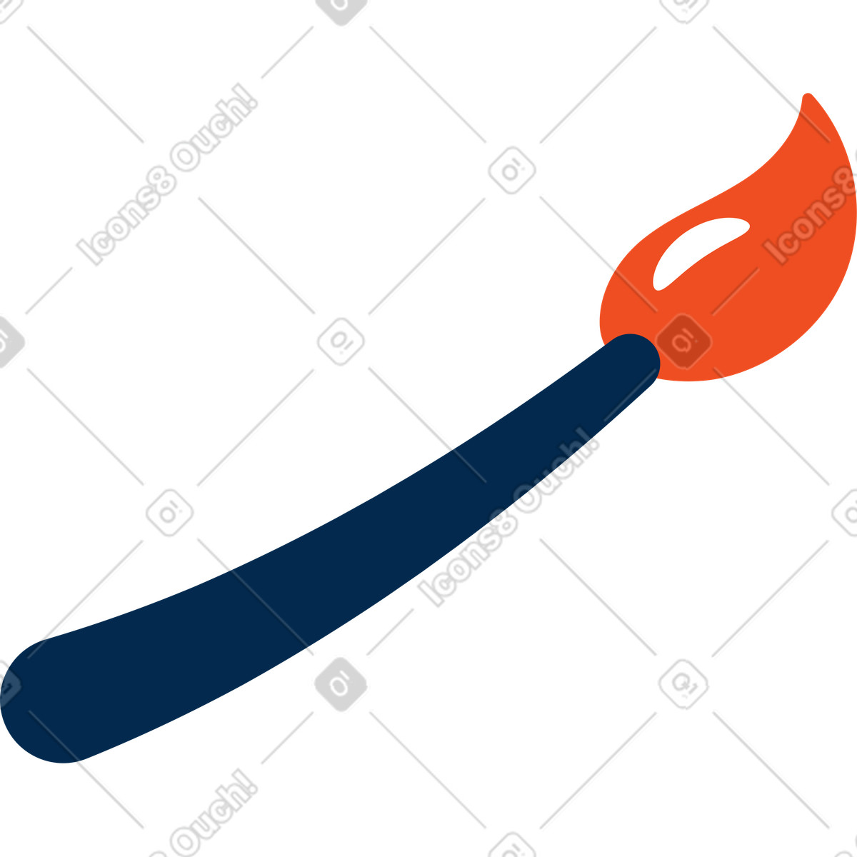 Flame スタイルの Paint brush のイラストをPNG、SVG形式でダウンロード