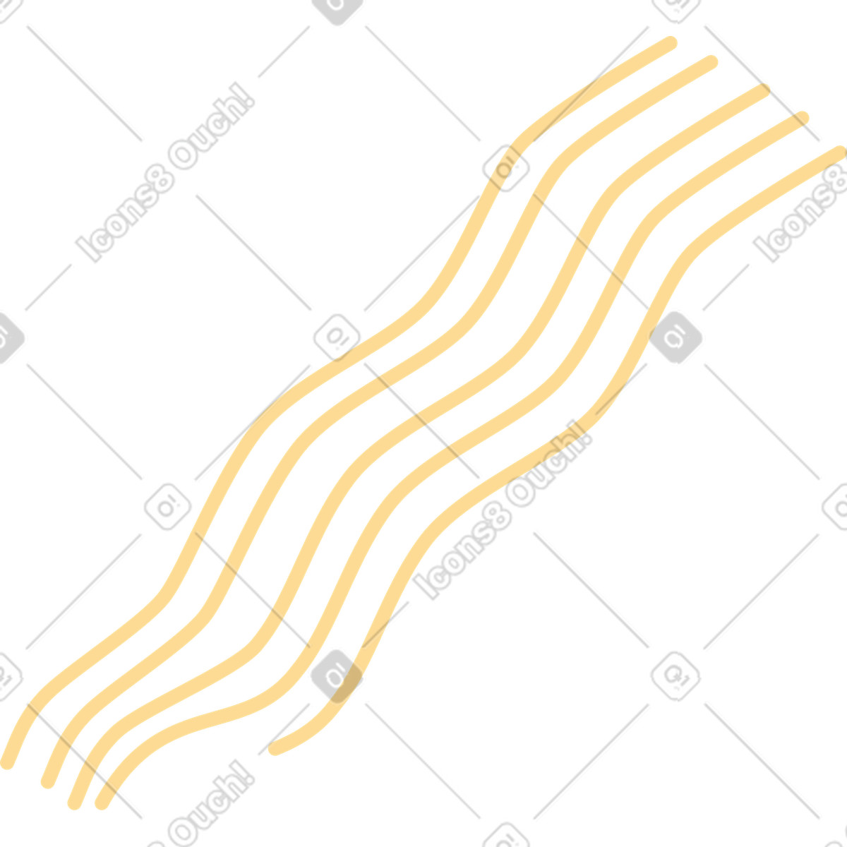 下载 Kiddo 风格的 黄色波浪线 插画，支持 PNG、SVG 格式