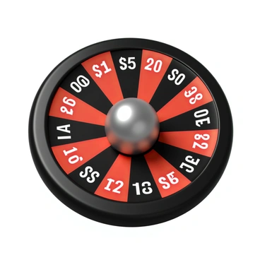 A roulette wheel featuring a circular shape with alternating red and black segments. Each segment is labeled with specific salary outcomes that illustrate differing amounts, with a clear emphasis on higher amounts predominantly associated with male figures. The odds are represented visually, indicating a disproportionate number of spaces favoring men compared to women, who appear less frequently and with lower salary amounts. The wheel is shown in motion, with a silver ball bouncing around the segments, creating a dynamic and engaging composition.