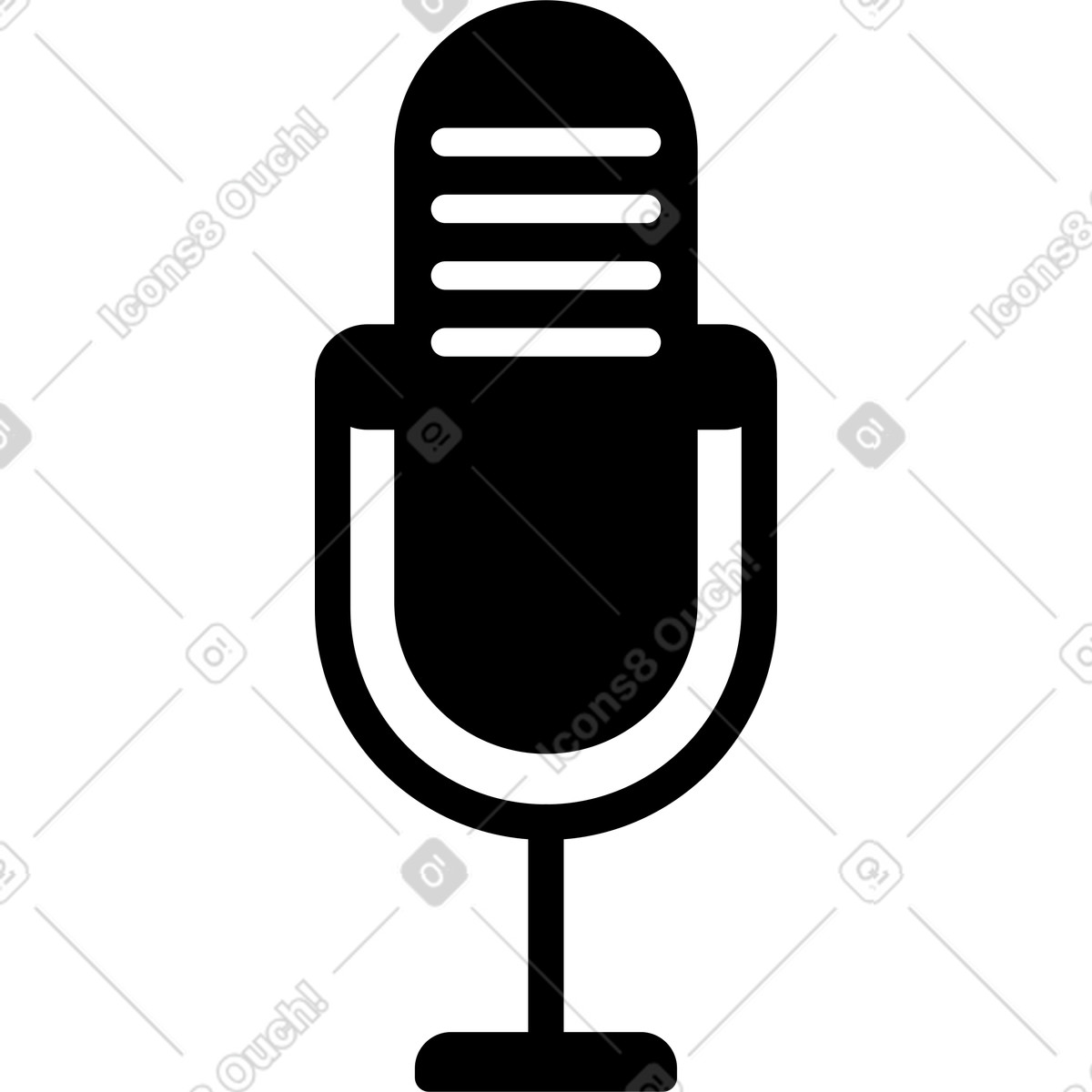 Ilustración Micrófono en estilo Transistor a descargar en PNG y SVG