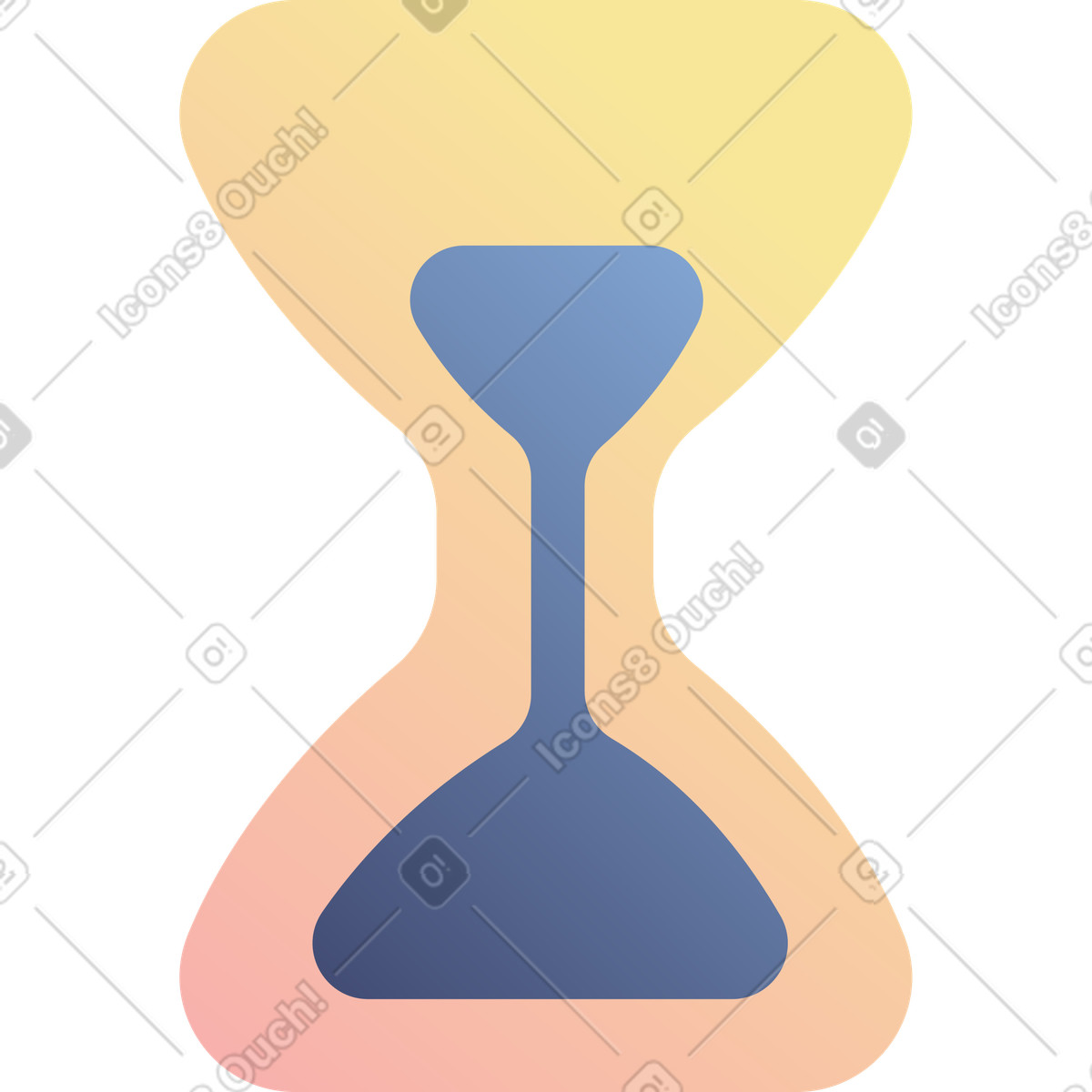 Hourglass illustration in Beam style download in PNG, SVG