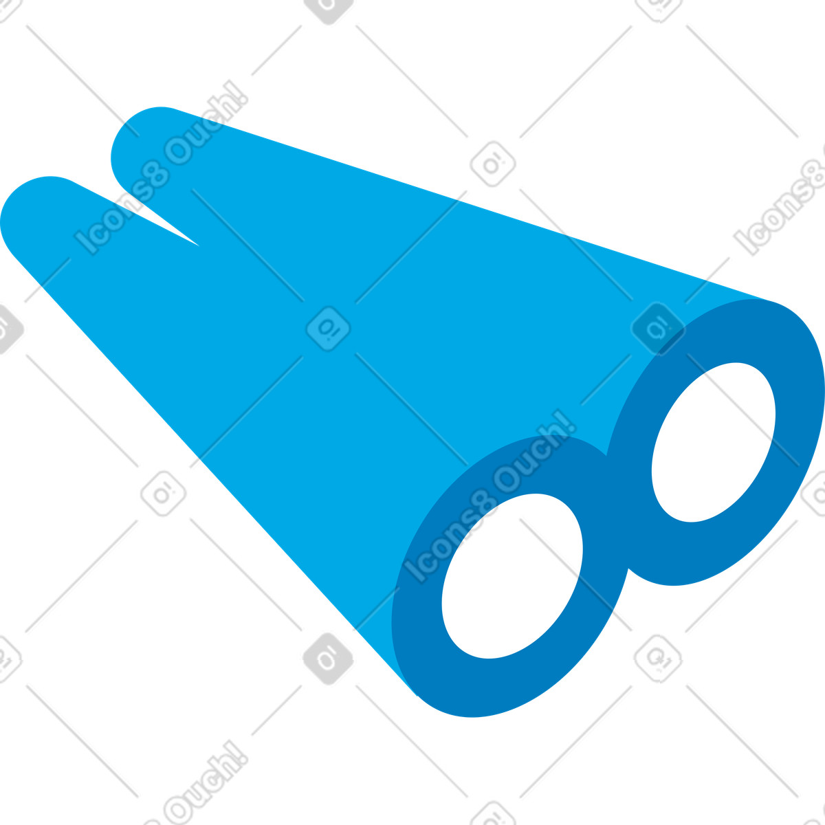 Fernglas-Illustration im Warp-Stil als Download in PNG, SVG