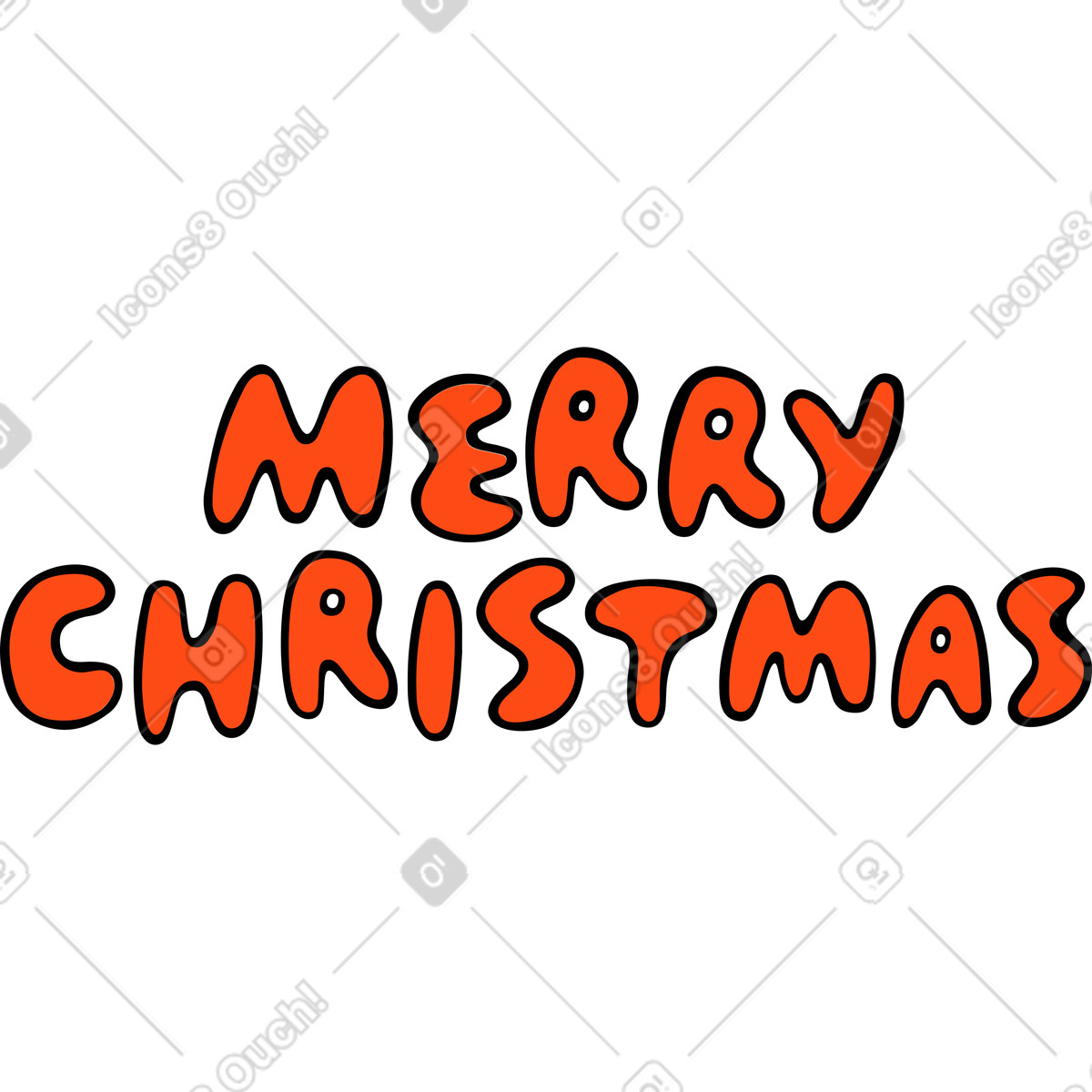 Ilustración Letras de texto feliz navidad. en estilo Comic a descargar en PNG y SVG