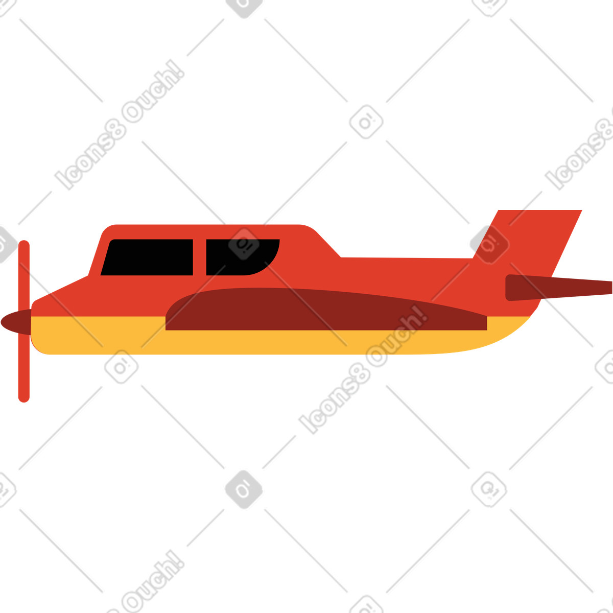 Aereo illustrazione in stile Burgundy scarica in PNG, SVG
