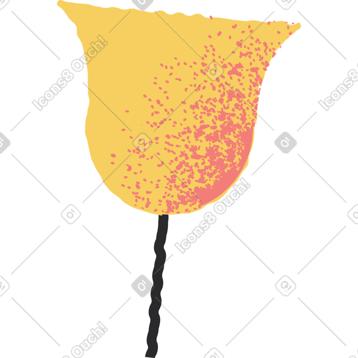 Ilustración Tulipán en estilo Pablo a descargar en PNG y SVG