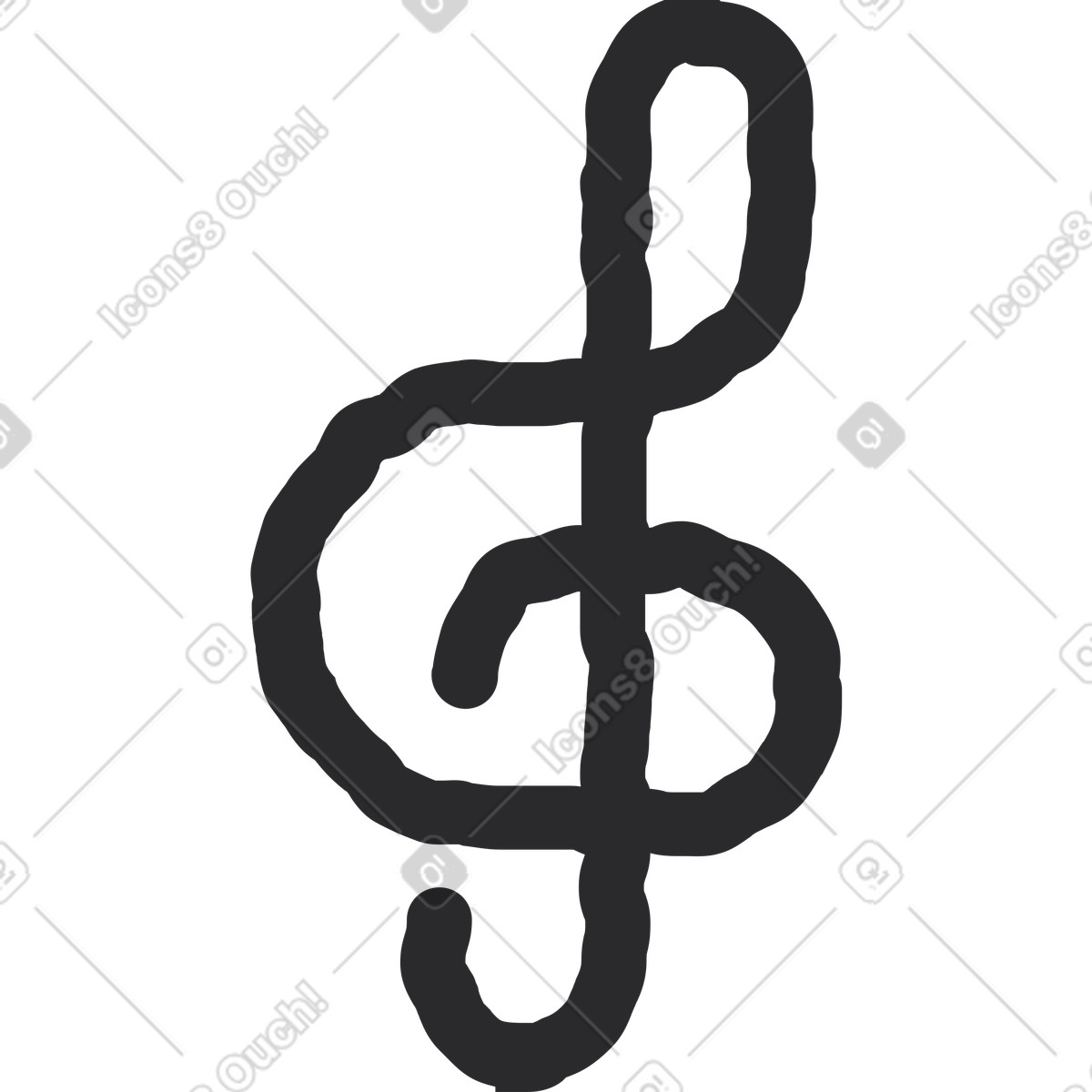 Illustration Note de musique dans le style Pablo à télécharger aux formats PNG, SVG