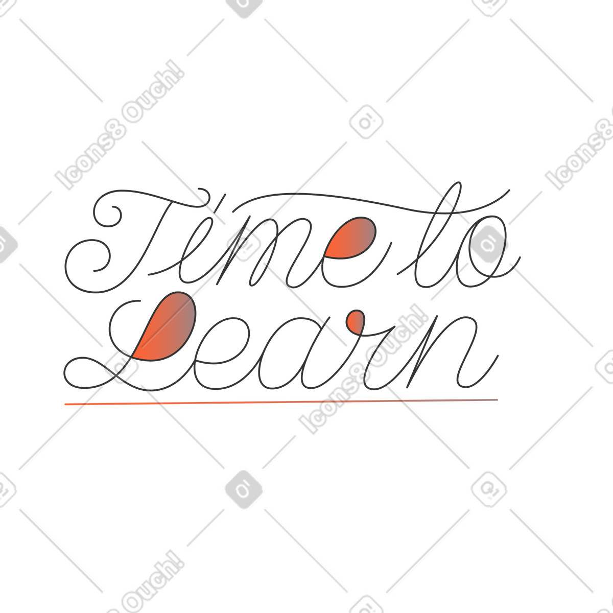 Lettering time to travel-Illustration im Crayon-Stil als Download in PNG, SVG
