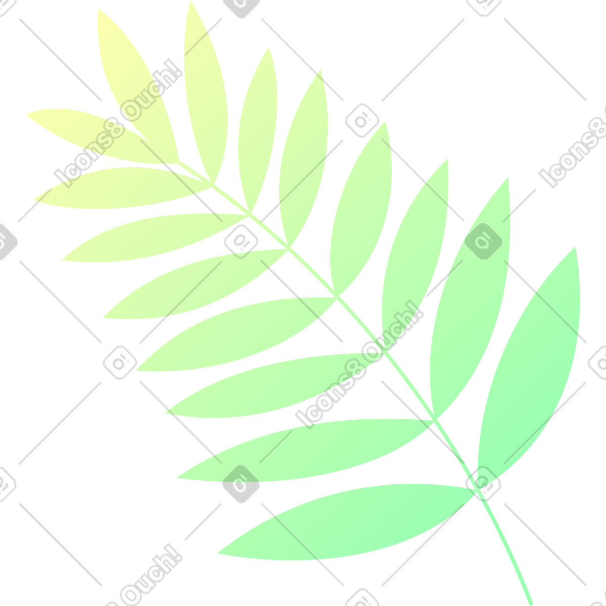 Illustration Feuille tropicale dans le style Florid à télécharger aux formats PNG, SVG