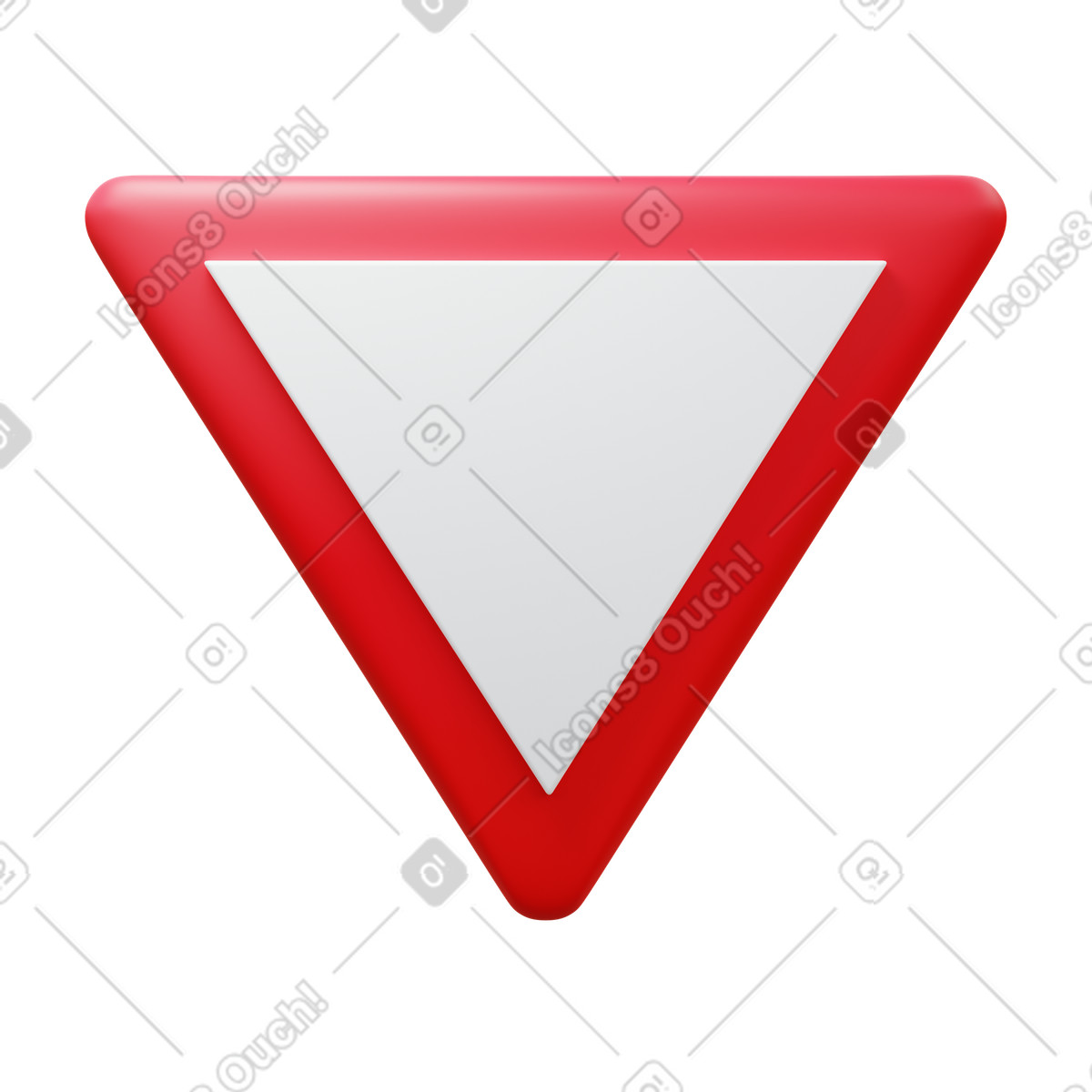 Ilustración Flecha triangular en estilo 3D Fluency a descargar en PNG y SVG