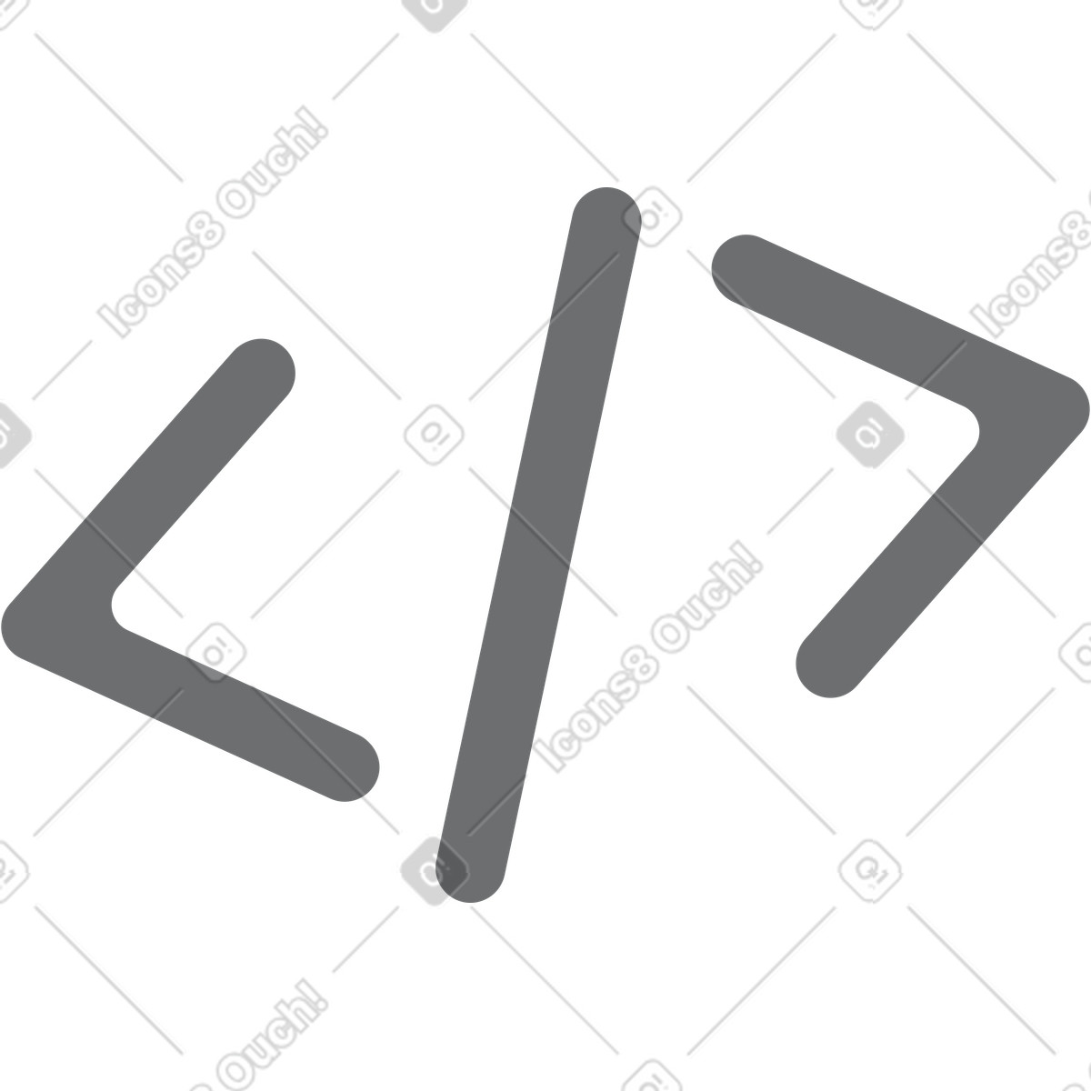 Coding icon illustration in Incut style download in PNG, SVG