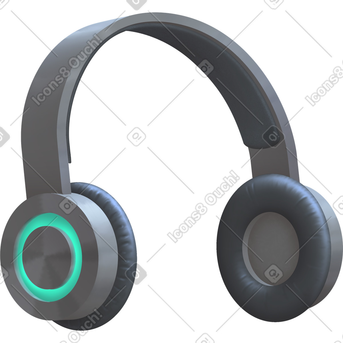 下载 Props 风格的 Headphones 插画，支持 PNG、SVG 格式