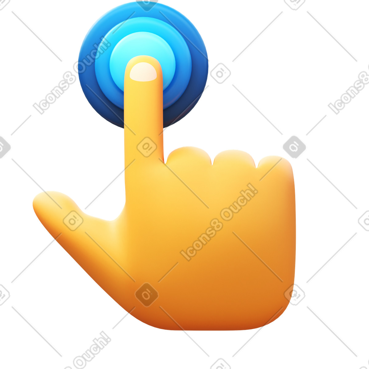Touch screen illustrazione animata in stile 3D Fluency scaricabile in GIF, Lottie (JSON), AE