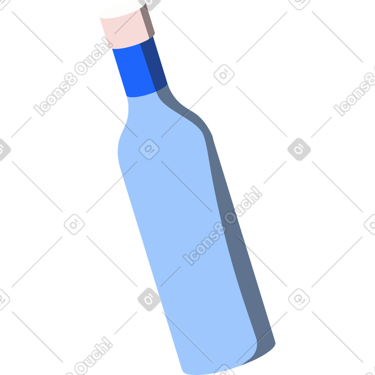 Иллюстрация Бутылка вина в PNG и SVG