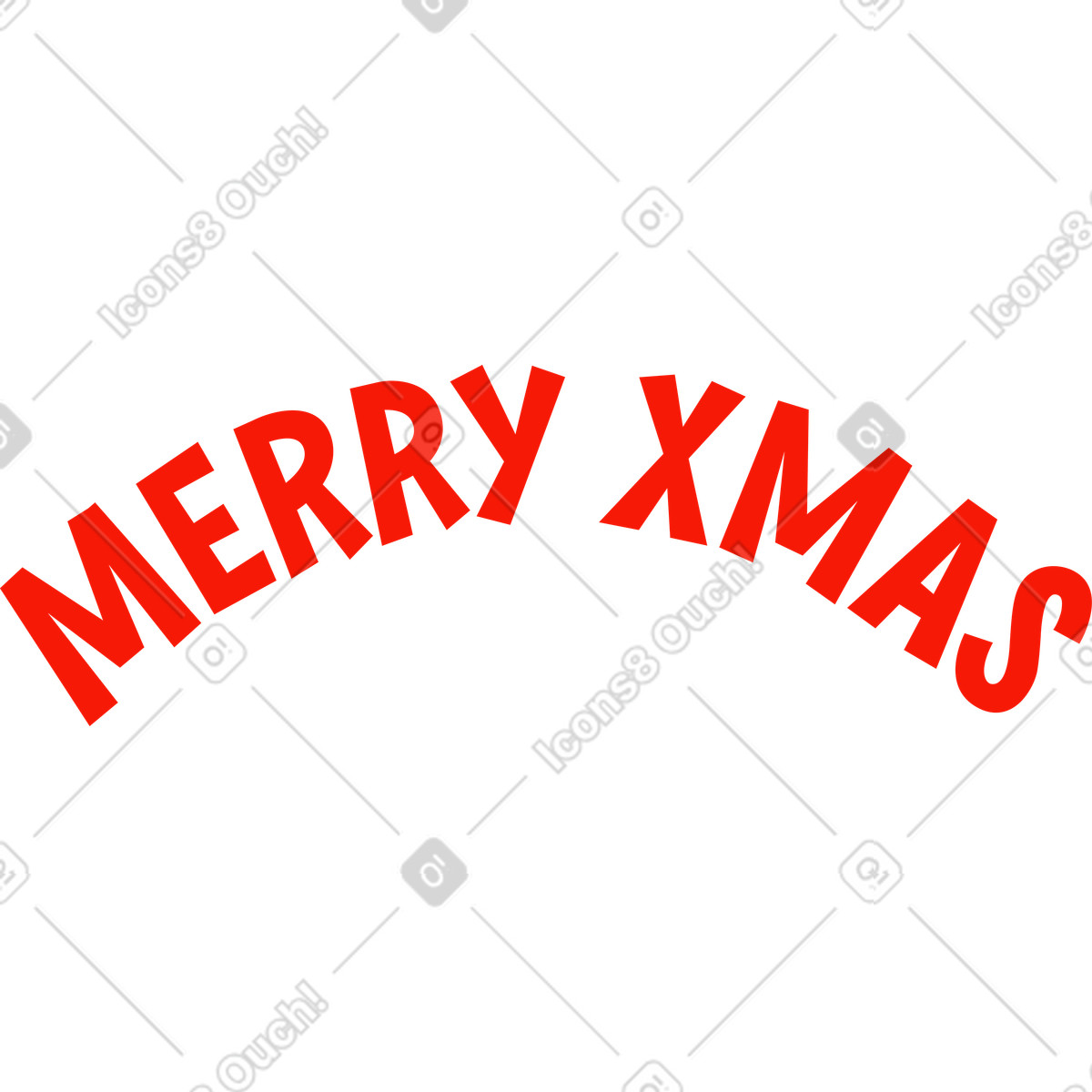 Text merry xmas lettering arc illustration in Postcards style download in PNG, SVG