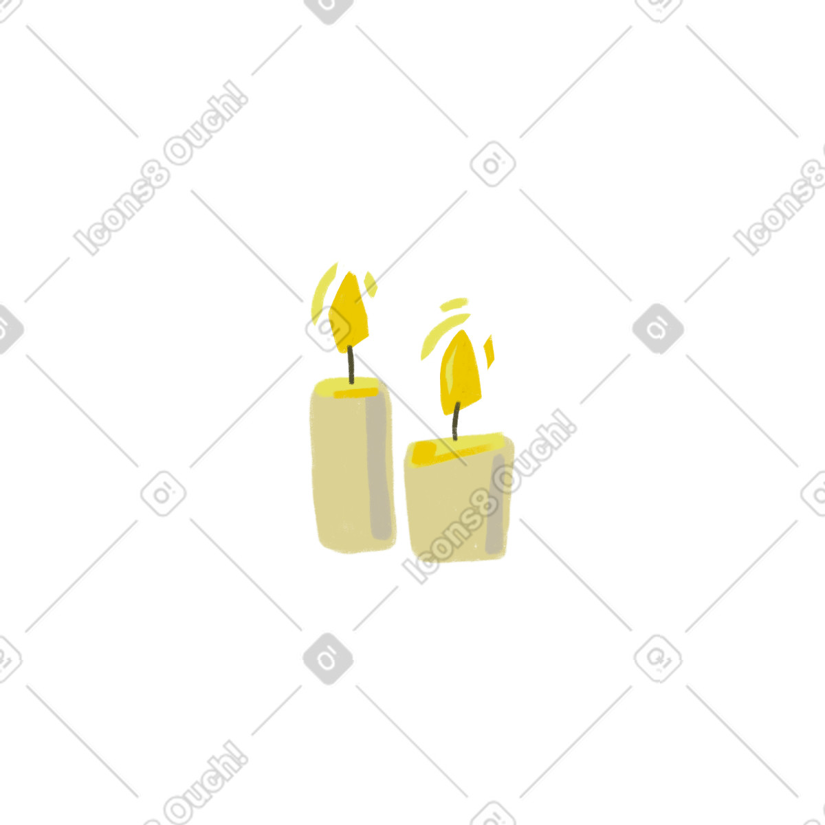 Candle illustration in Atomic style download in PNG, SVG
