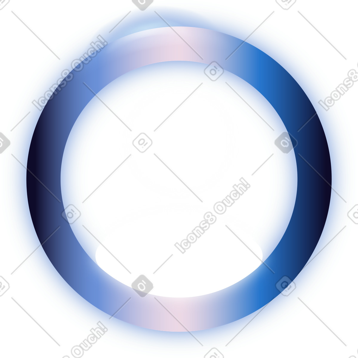 Dimension 스타일의 User icon in blue circle 일러스트레이션 PNG, SVG 다운로드