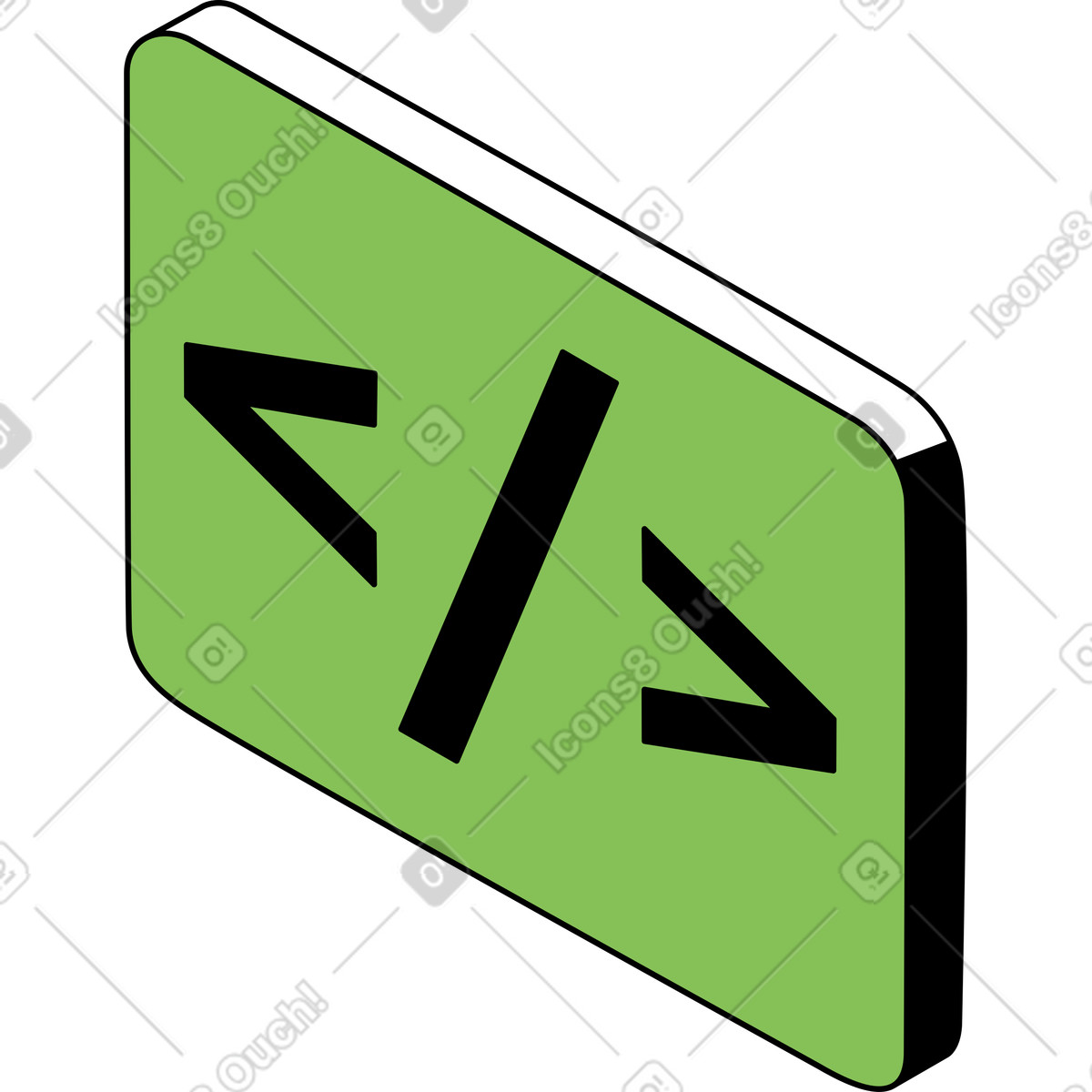 Code illustration in PNG, SVG