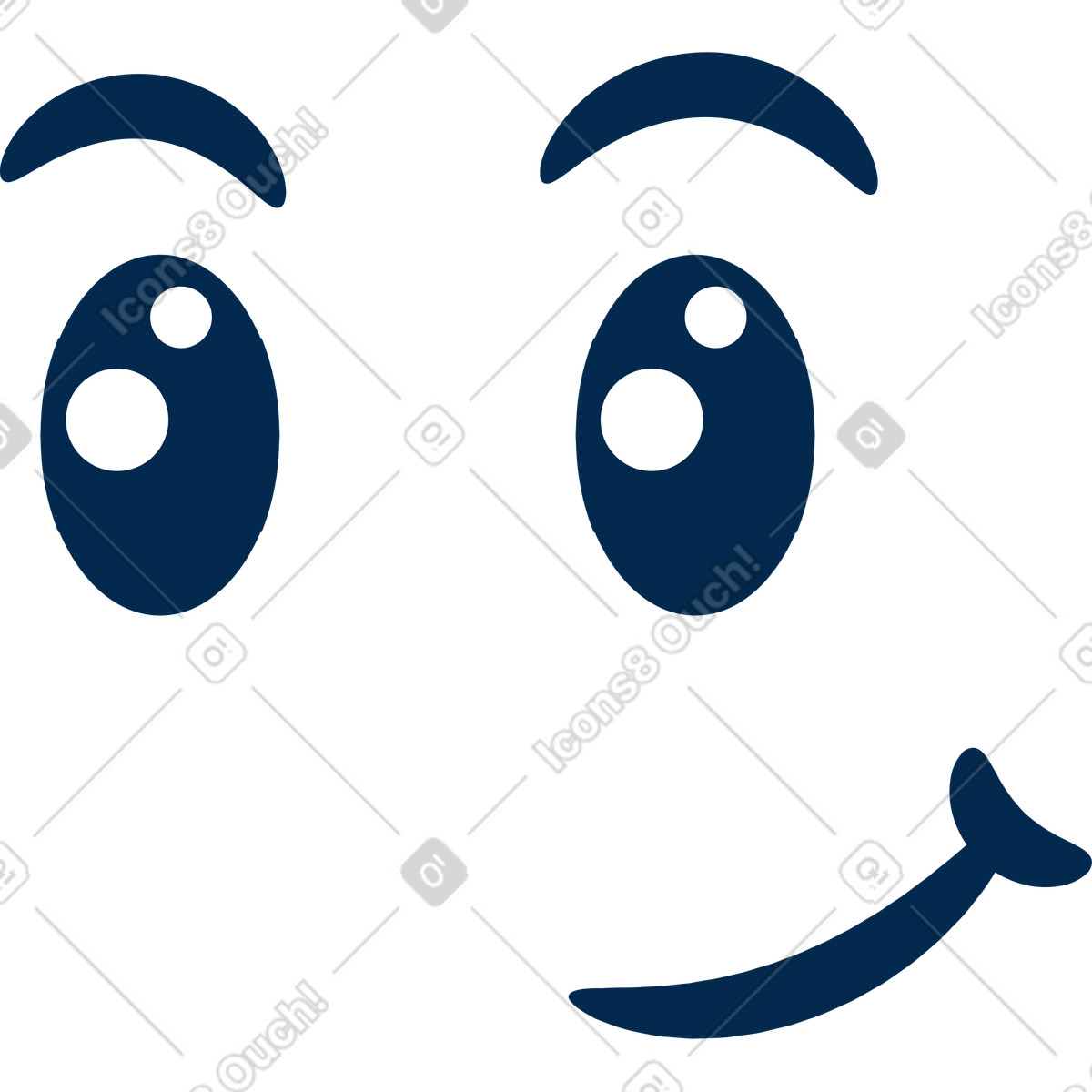Ilustración Cara sonriente en estilo Flame a descargar en PNG y SVG