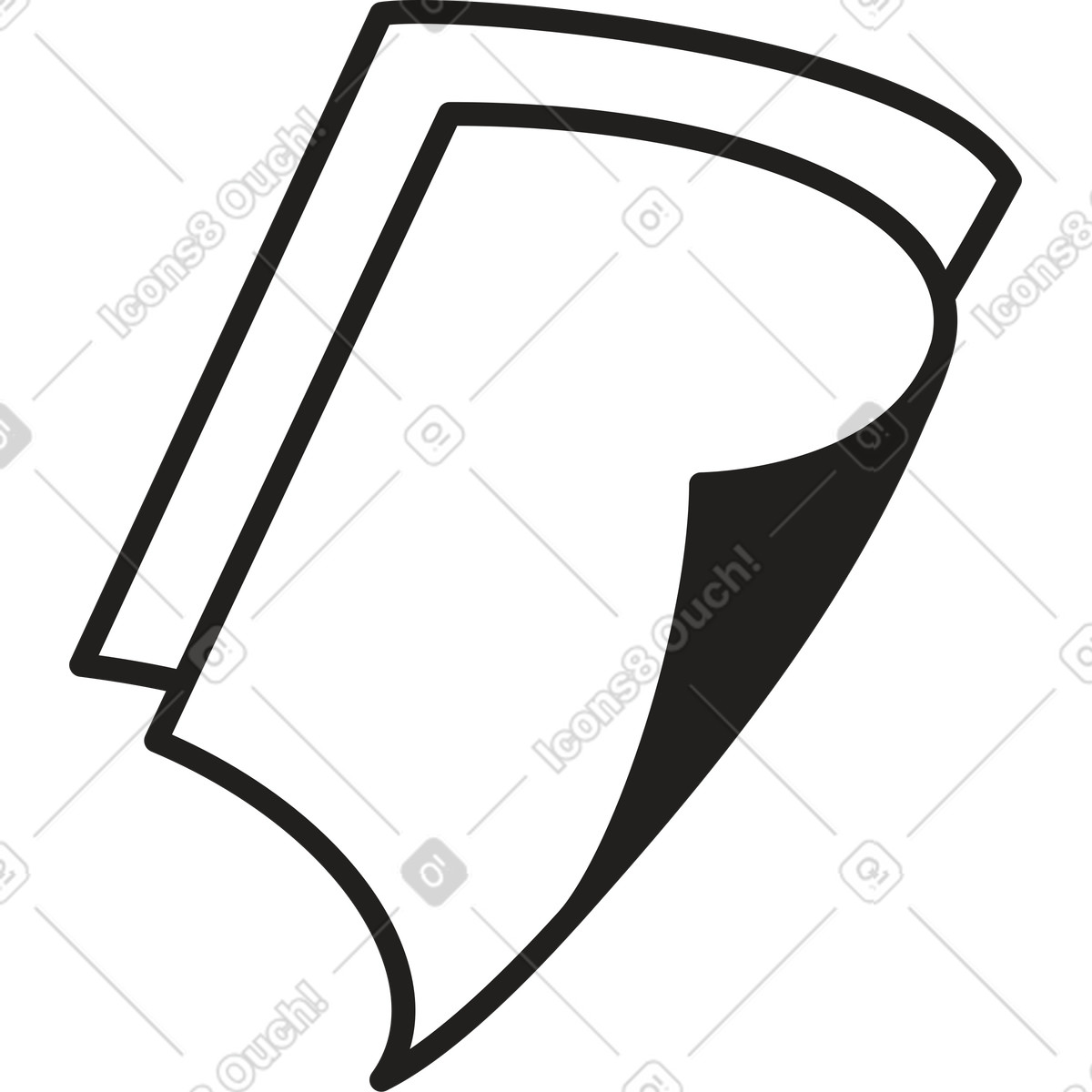 Two sheets of paper illustration in Little style download in PNG, SVG