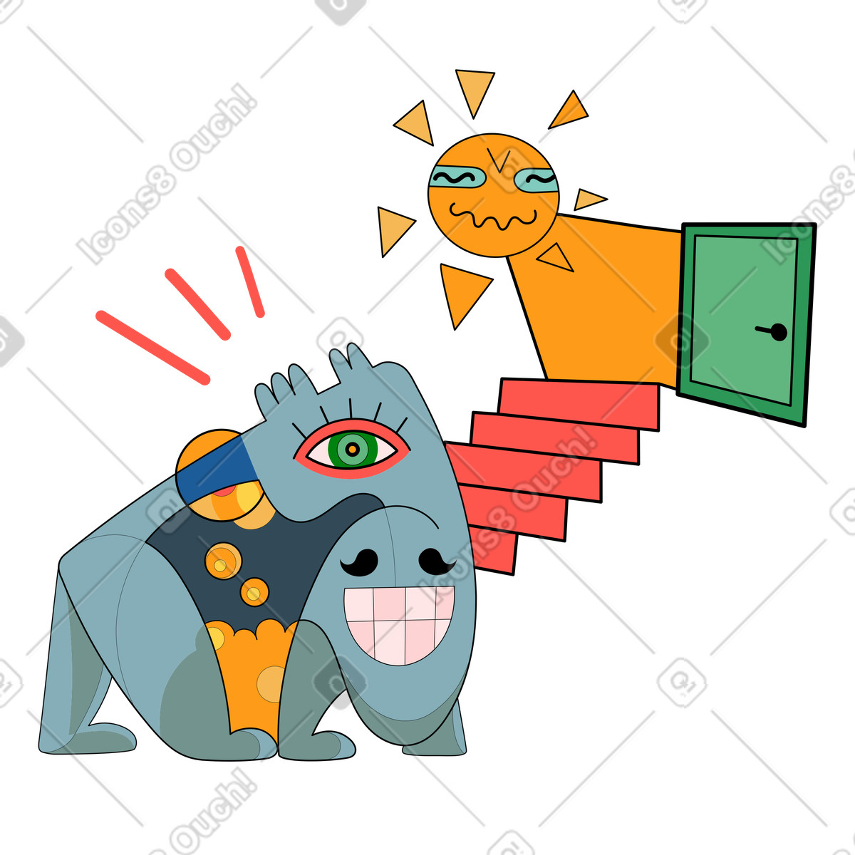 下载 Surr 风格的 晴天 插画，支持 PNG、SVG 格式