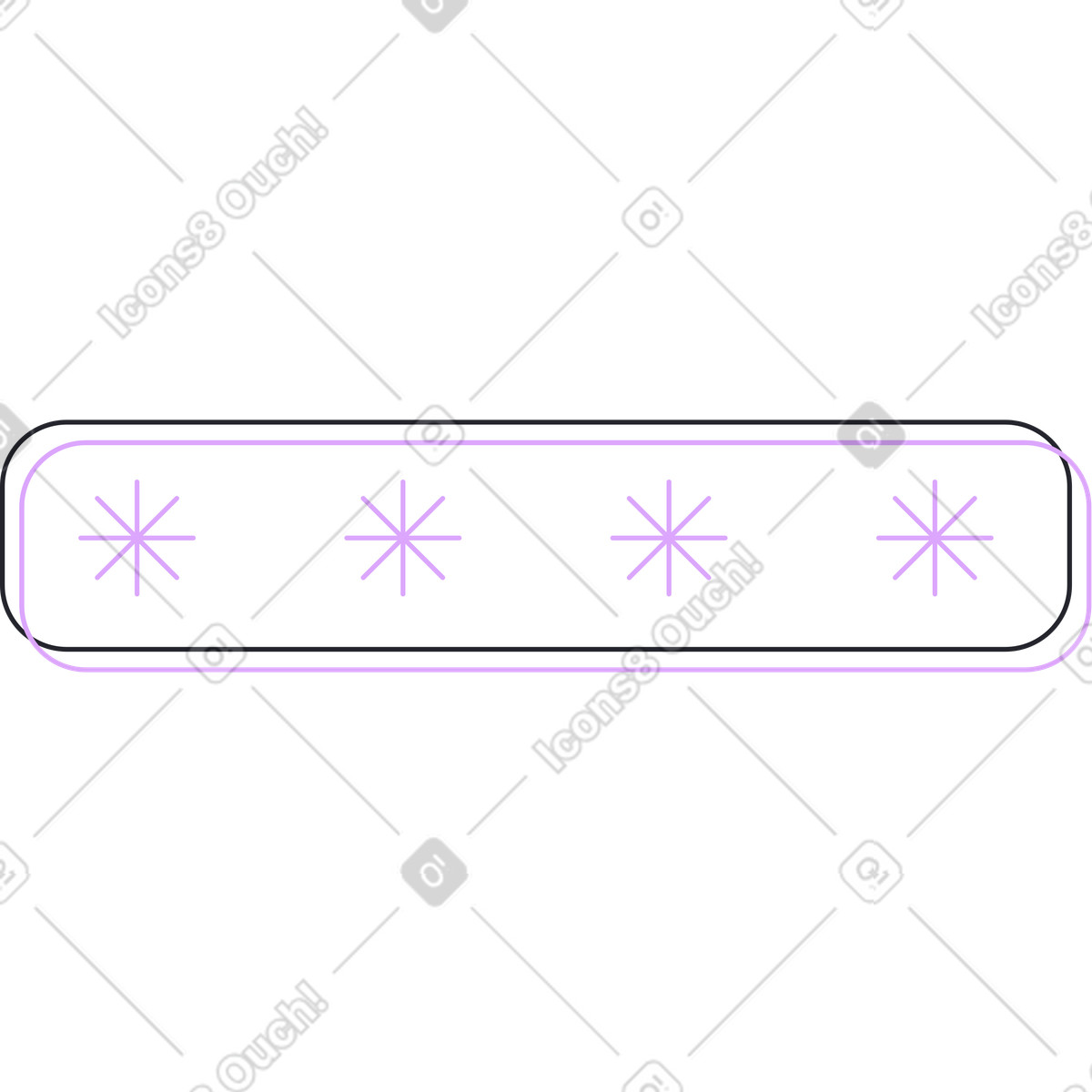 Password with asterisks illustration in Grapy style download in PNG, SVG