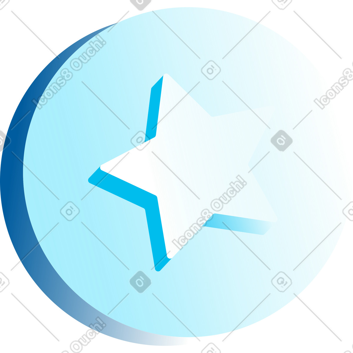 Ilustración Burbuja estrella en estilo Icy a descargar en PNG y SVG
