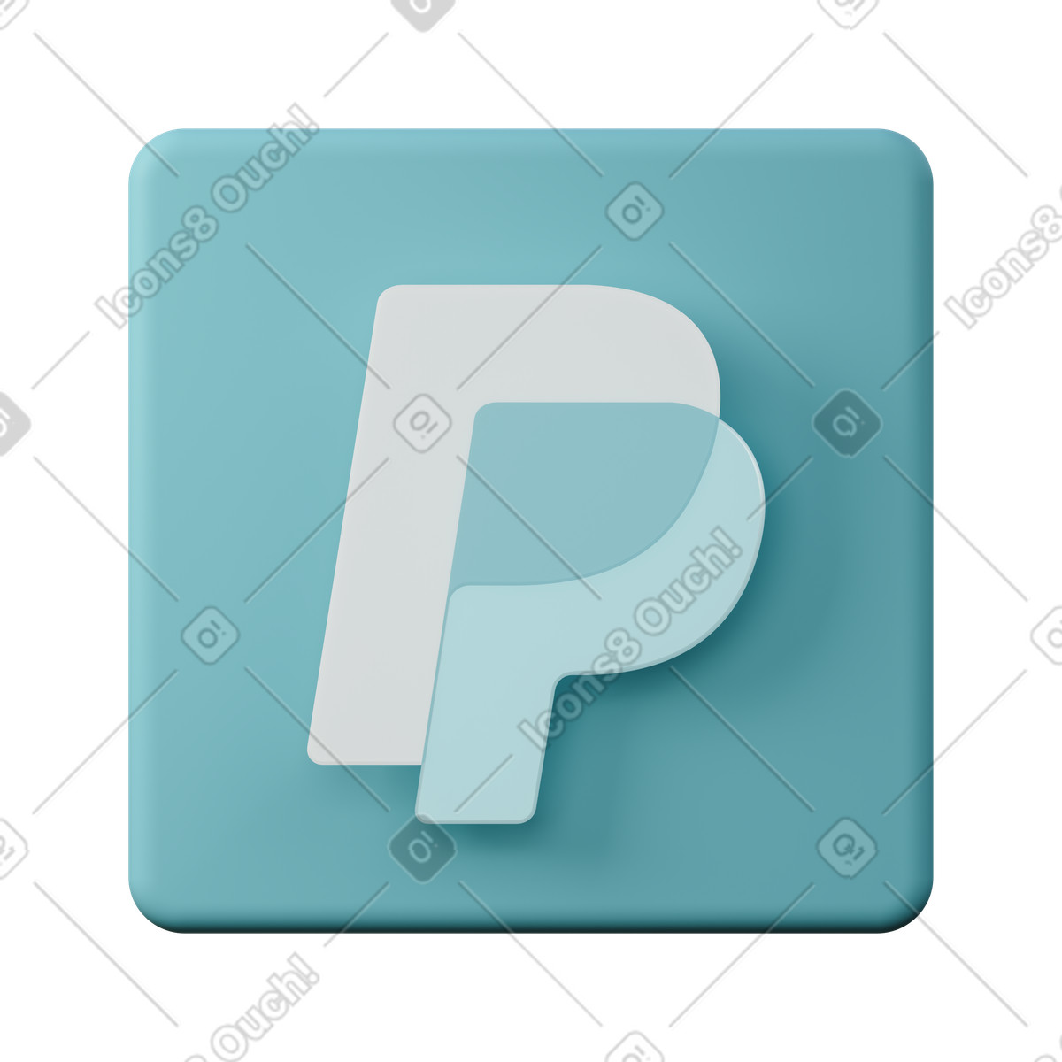 3D Sugary 스타일의 Paypal app 일러스트레이션 PNG, SVG 다운로드