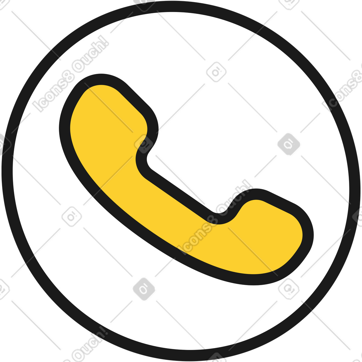 下载 Taxi 风格的 听筒图标 插画，支持 PNG、SVG 格式