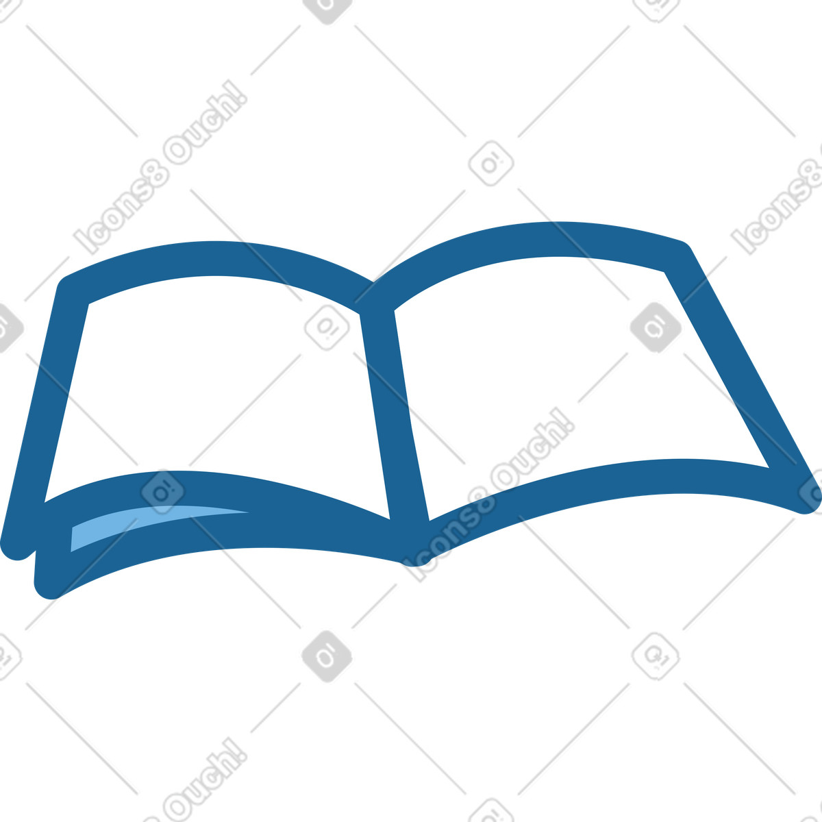 Ilustración Libro abierto en estilo Natty a descargar en PNG y SVG