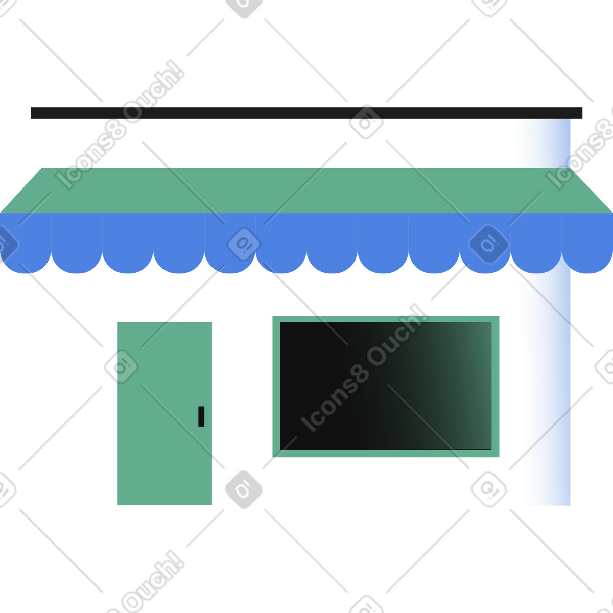 Illustration Bâtiment de magasin dans le style Network à télécharger aux formats PNG, SVG