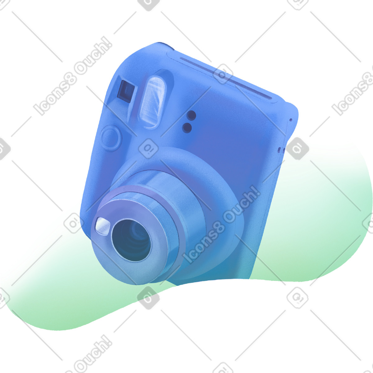 Ilustración Blue instax mini camera en estilo Smart a descargar en PNG y SVG