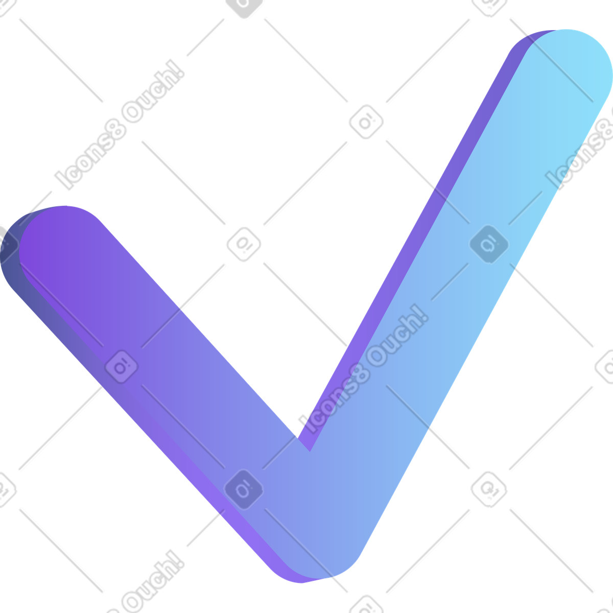 Check mark illustration in PNG, SVG