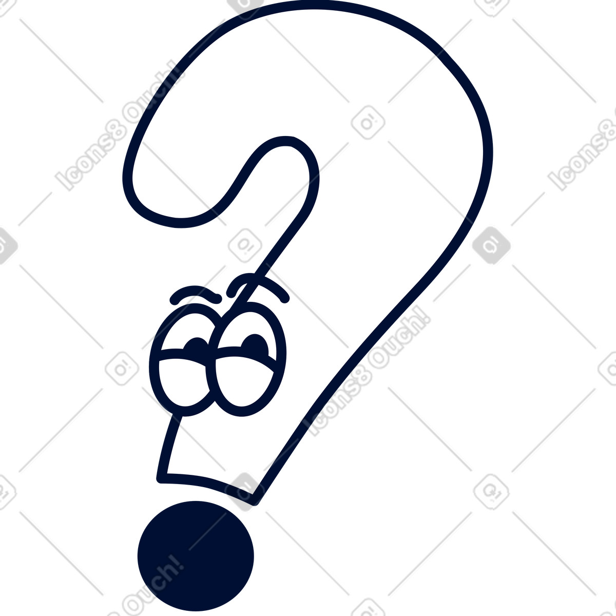 Open question illustration in Blink style download in PNG, SVG