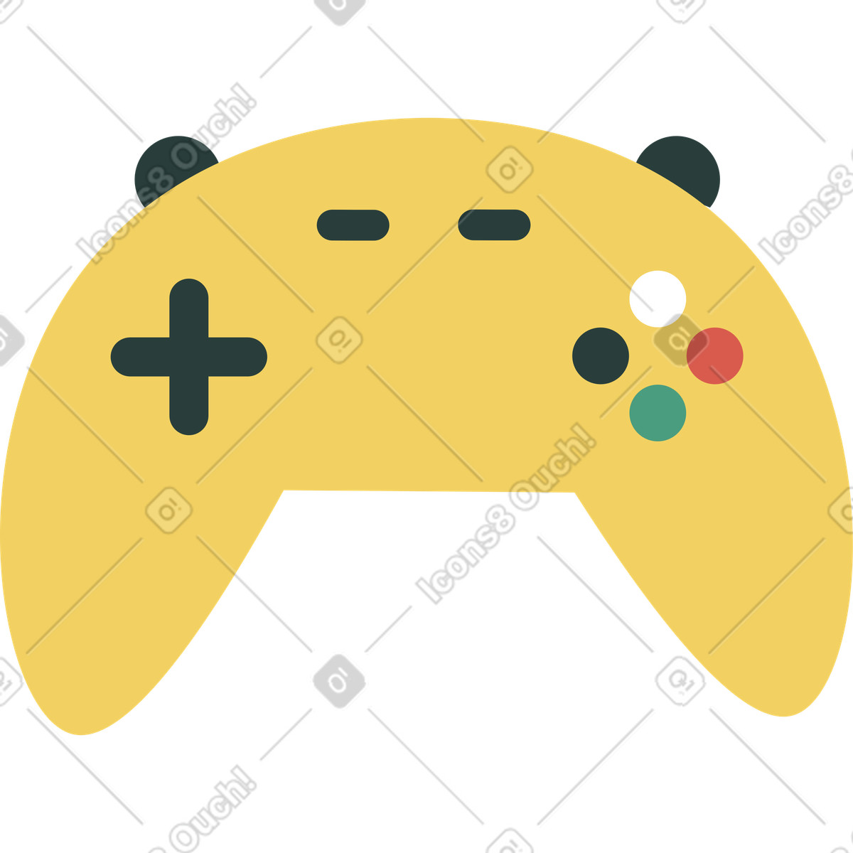 Game console illustration in Macaroni style download in PNG, SVG