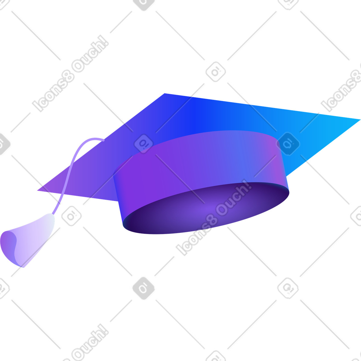 下载 Hi-tech 风格的 毕业帽 插画，支持 PNG、SVG 格式