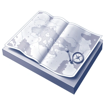 An old, trusty map spread out on a table, symbolizing stable direction and guidance.