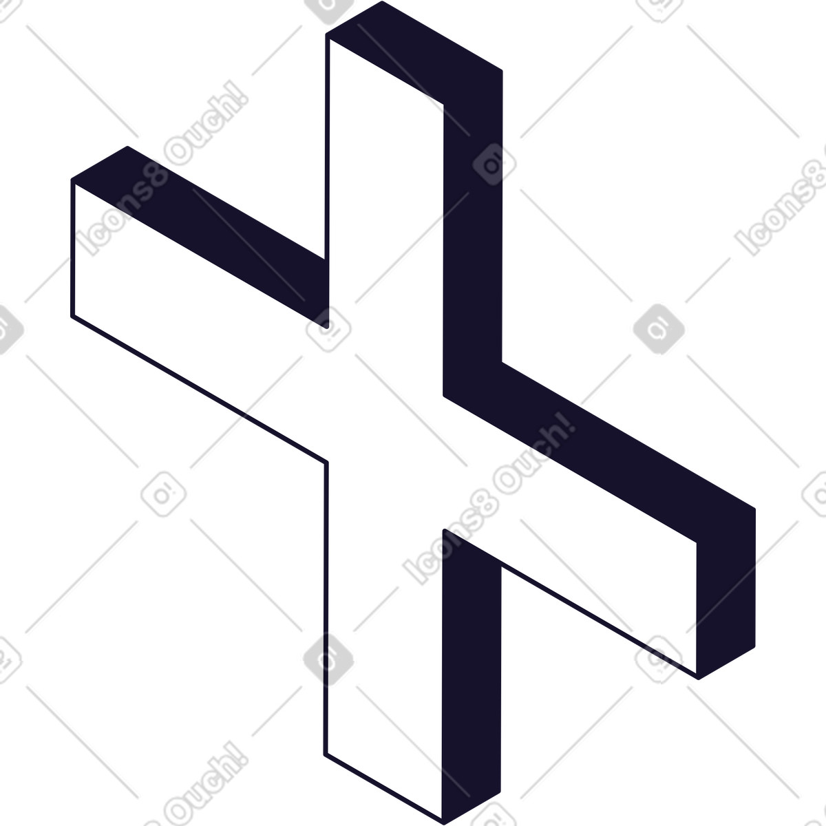Bianco plus illustrazione in stile Node scarica in PNG, SVG