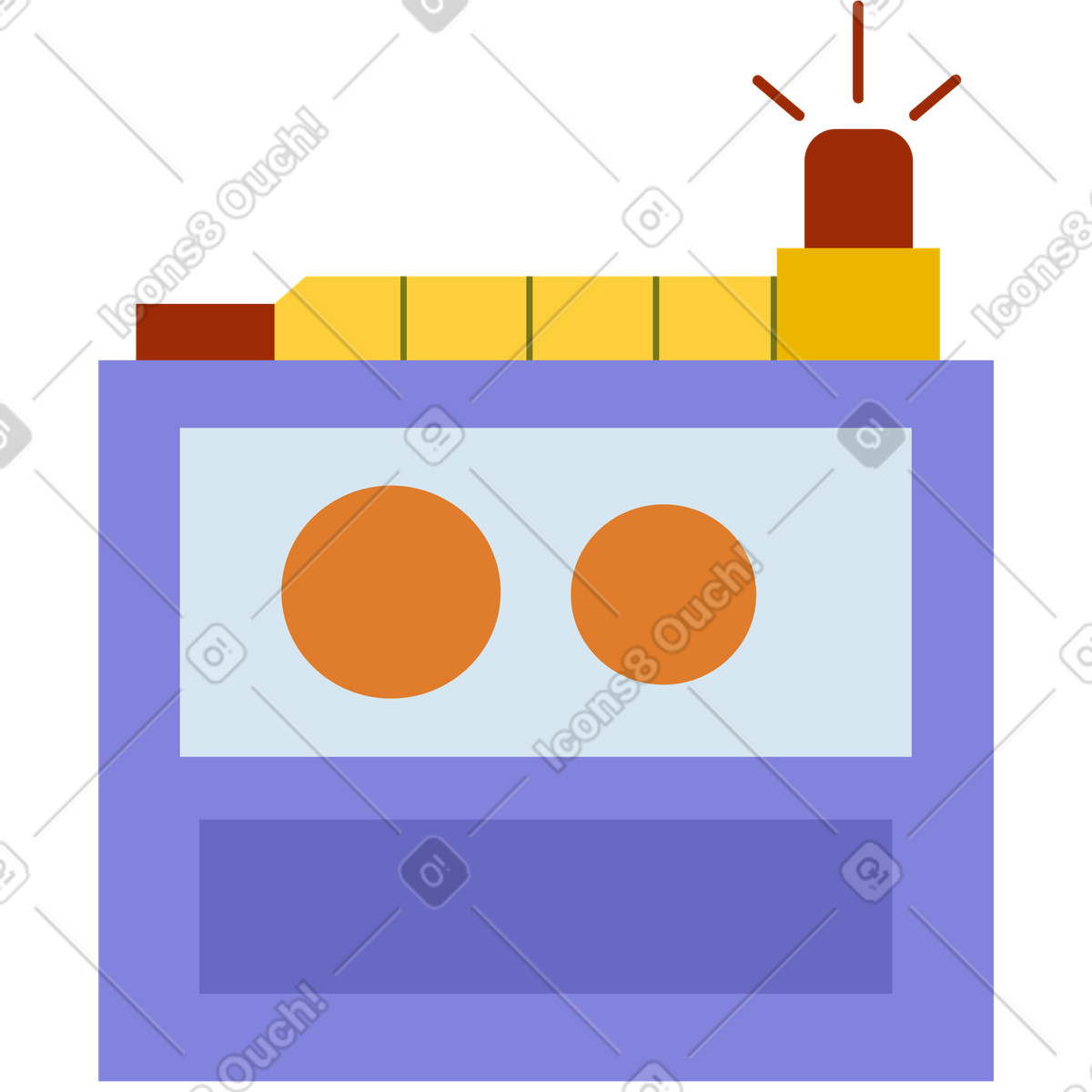 Radio illustration in Woof style download in PNG, SVG