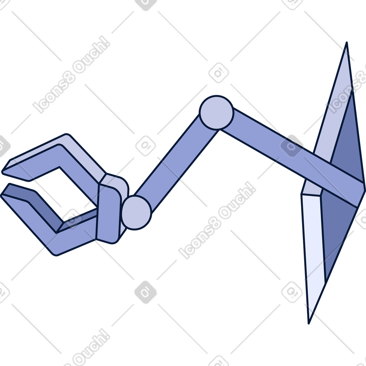 Robotic hand illustration in Neat style download in PNG, SVG