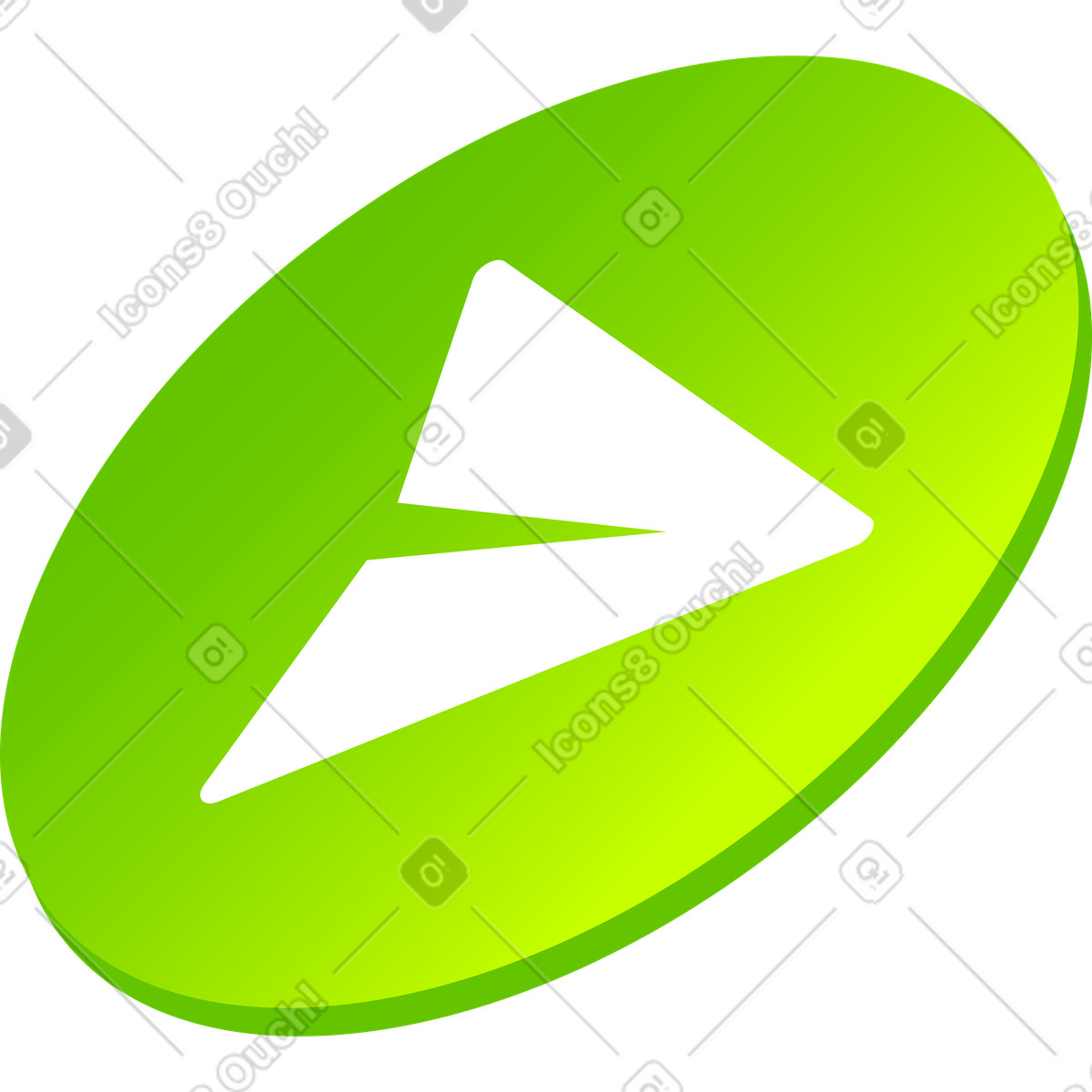Ilustración Send message button in perspective en estilo Space a descargar en PNG y SVG