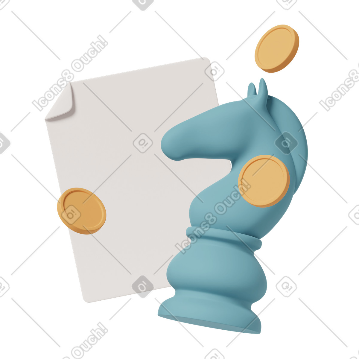 3D Casual life スタイルの Business strategy のイラストをPNG、SVG形式でダウンロード