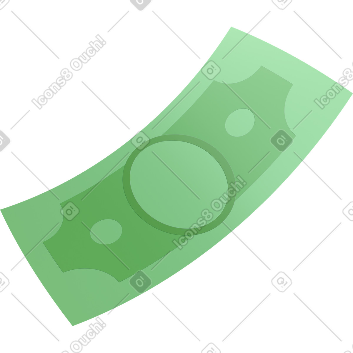 Fliegende banknote-Illustration im 3D Business-Stil als Download in PNG, SVG