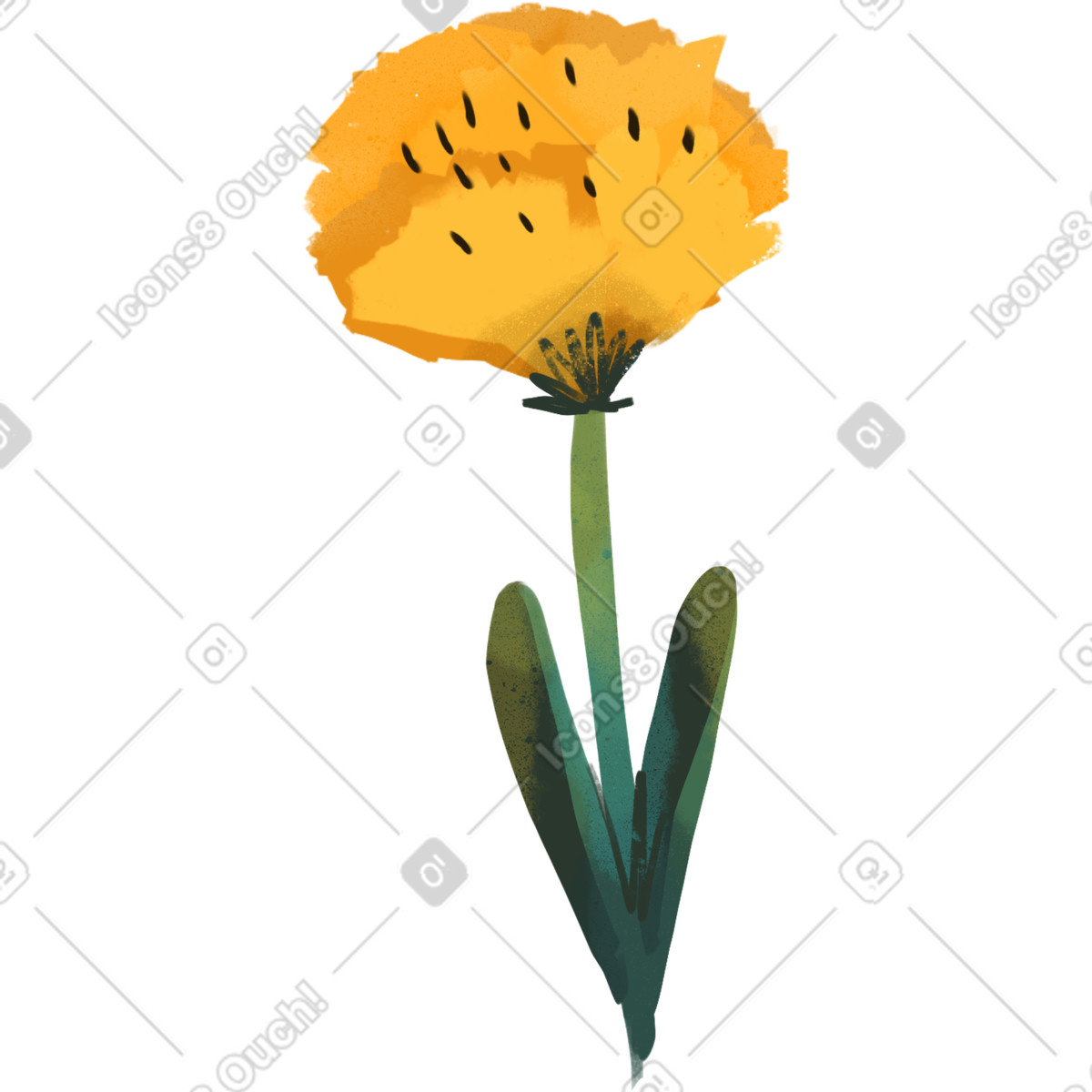 Ilustración Flor en estilo Fabulous a descargar en PNG y SVG